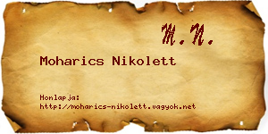 Moharics Nikolett névjegykártya